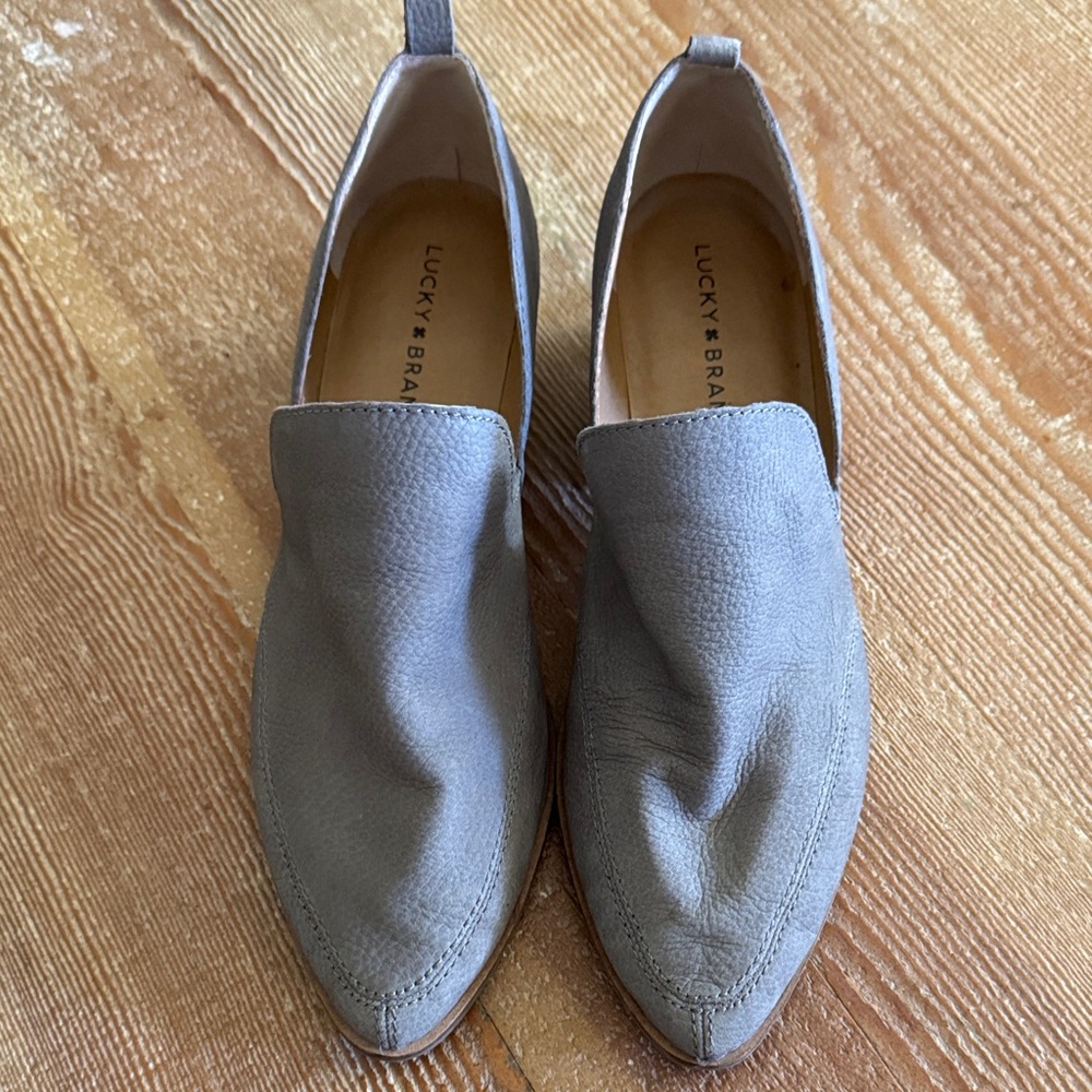 Lucky Brand Women's Suede Gray Flats